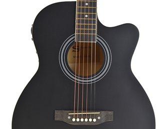 Electro Acoustic Guitar Matt Black Finish  40” Cutaway Dreadnought by Sotendo